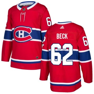 Adidas Montreal Canadiens Men's Owen Beck Authentic Red Home NHL Jersey