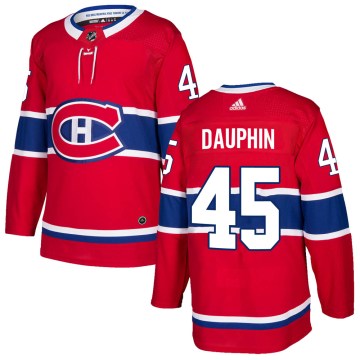 Adidas Montreal Canadiens Men's Laurent Dauphin Authentic Red Home NHL Jersey