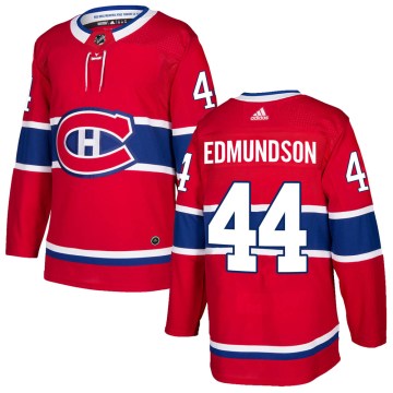 Adidas Montreal Canadiens Men's Joel Edmundson Authentic Red Home NHL Jersey