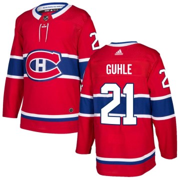 Adidas Montreal Canadiens Men's Kaiden Guhle Authentic Red Home NHL Jersey