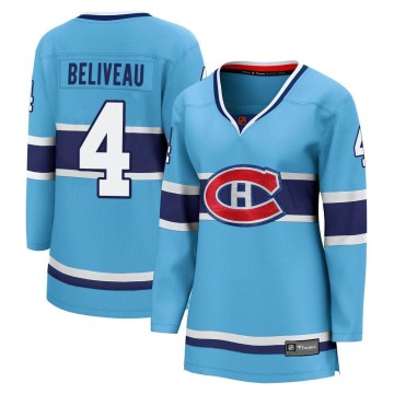Fanatics Branded Montreal Canadiens Women's Jean Beliveau Breakaway Light Blue Special Edition 2.0 NHL Jersey