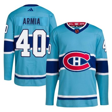 Adidas Montreal Canadiens Men's Joel Armia Authentic Light Blue Reverse Retro 2.0 NHL Jersey