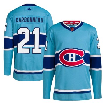 Adidas Montreal Canadiens Men's Guy Carbonneau Authentic Light Blue Reverse Retro 2.0 NHL Jersey