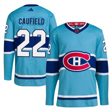 Adidas Montreal Canadiens Men's Cole Caufield Authentic Light Blue Reverse Retro 2.0 NHL Jersey