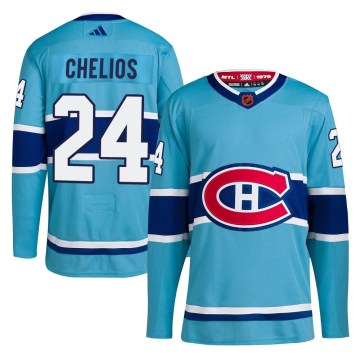 Adidas Montreal Canadiens Men's Chris Chelios Authentic Light Blue Reverse Retro 2.0 NHL Jersey