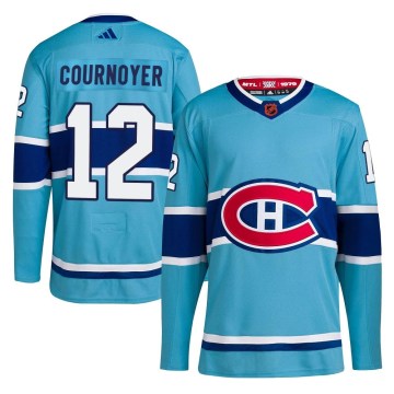 Adidas Montreal Canadiens Men's Yvan Cournoyer Authentic Light Blue Reverse Retro 2.0 NHL Jersey