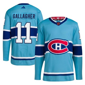 Adidas Montreal Canadiens Men's Brendan Gallagher Authentic Light Blue Reverse Retro 2.0 NHL Jersey