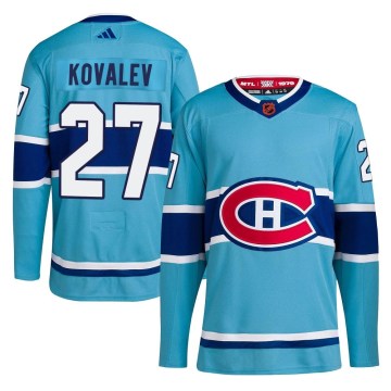 Adidas Montreal Canadiens Men's Alexei Kovalev Authentic Light Blue Reverse Retro 2.0 NHL Jersey