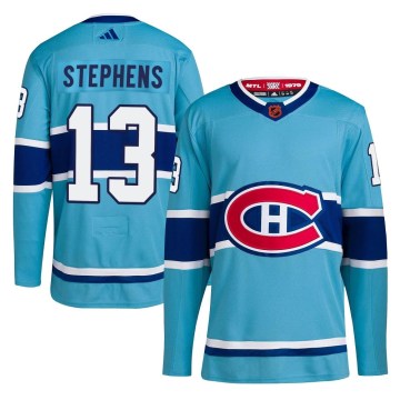 Adidas Montreal Canadiens Men's Mitchell Stephens Authentic Light Blue Reverse Retro 2.0 NHL Jersey