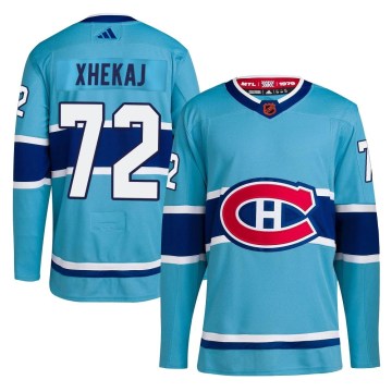 Adidas Montreal Canadiens Men's Arber Xhekaj Authentic Light Blue Reverse Retro 2.0 NHL Jersey