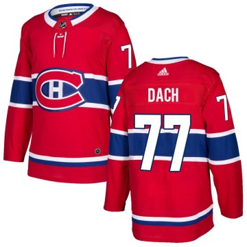 Adidas Montreal Canadiens Youth Kirby Dach Authentic Red Home NHL Jersey