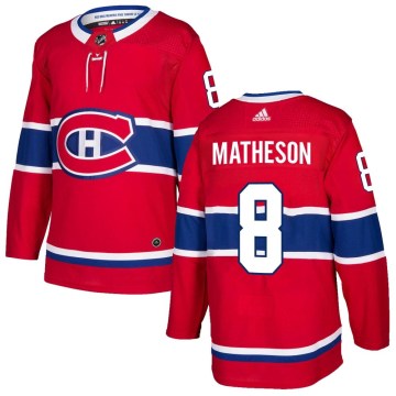 Adidas Montreal Canadiens Youth Mike Matheson Authentic Red Home NHL Jersey
