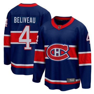 Fanatics Branded Montreal Canadiens Youth Jean Beliveau Breakaway Blue 2020/21 Special Edition NHL Jersey