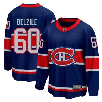 Fanatics Branded Montreal Canadiens Youth Alex Belzile Breakaway Blue 2020/21 Special Edition NHL Jersey