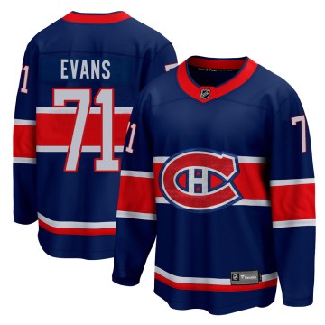 Fanatics Branded Montreal Canadiens Youth Jake Evans Breakaway Blue 2020/21 Special Edition NHL Jersey