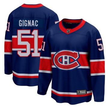 Fanatics Branded Montreal Canadiens Youth Brandon Gignac Breakaway Blue 2020/21 Special Edition NHL Jersey