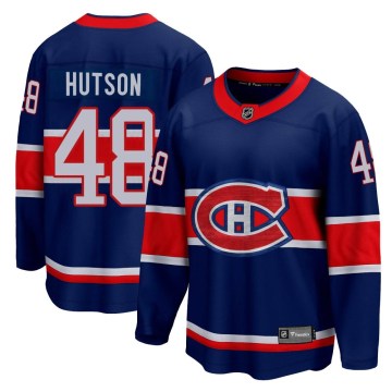 Fanatics Branded Montreal Canadiens Youth Lane Hutson Breakaway Blue 2020/21 Special Edition NHL Jersey