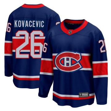 Fanatics Branded Montreal Canadiens Youth Johnathan Kovacevic Breakaway Blue 2020/21 Special Edition NHL Jersey