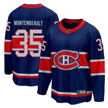 Fanatics Branded Montreal Canadiens Youth Sam Montembeault Breakaway Blue 2020/21 Special Edition NHL Jersey