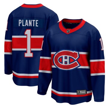 Fanatics Branded Montreal Canadiens Youth Jacques Plante Breakaway Blue 2020/21 Special Edition NHL Jersey