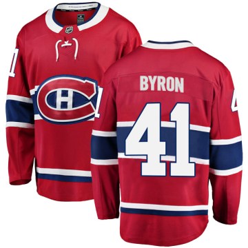 Fanatics Branded Montreal Canadiens Youth Paul Byron Breakaway Red Home NHL Jersey