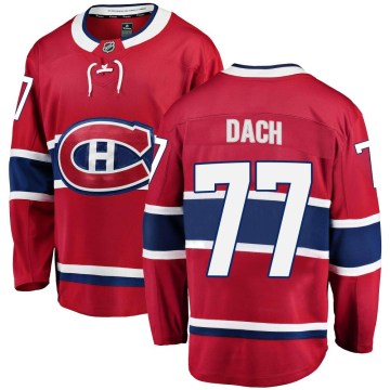 Fanatics Branded Montreal Canadiens Youth Kirby Dach Breakaway Red Home NHL Jersey