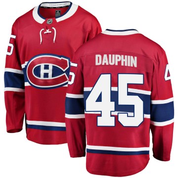 Fanatics Branded Montreal Canadiens Youth Laurent Dauphin Breakaway Red Home NHL Jersey