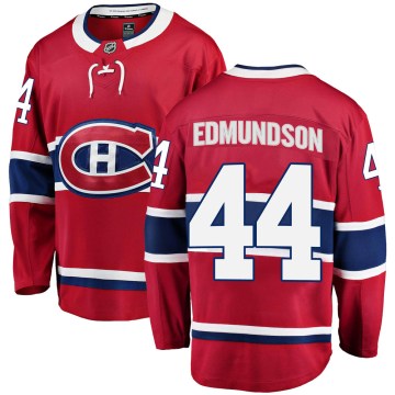 Fanatics Branded Montreal Canadiens Youth Joel Edmundson Breakaway Red Home NHL Jersey
