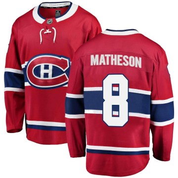 Fanatics Branded Montreal Canadiens Youth Mike Matheson Breakaway Red Home NHL Jersey