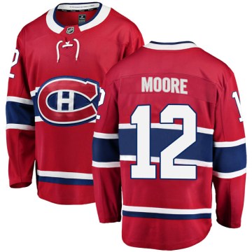 Fanatics Branded Montreal Canadiens Youth Dickie Moore Breakaway Red Home NHL Jersey