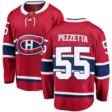 Fanatics Branded Montreal Canadiens Youth Michael Pezzetta Breakaway Red Home NHL Jersey