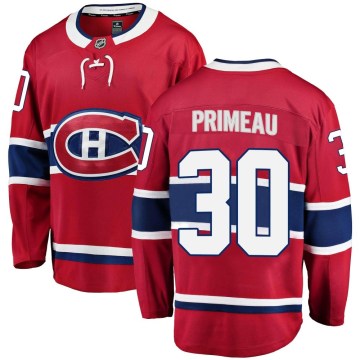 Fanatics Branded Montreal Canadiens Youth Cayden Primeau Breakaway Red Home NHL Jersey