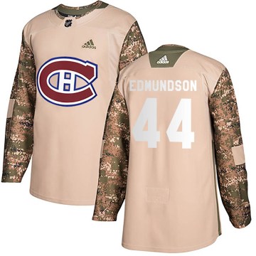 Adidas Montreal Canadiens Men's Joel Edmundson Authentic Camo Veterans Day Practice NHL Jersey