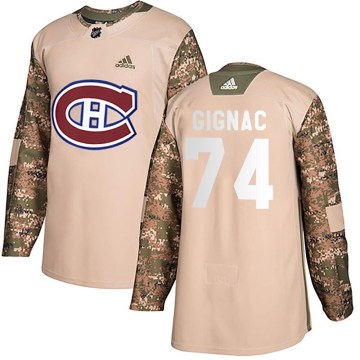 Adidas Montreal Canadiens Men's Brandon Gignac Authentic Camo Veterans Day Practice NHL Jersey
