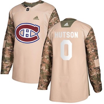 Adidas Montreal Canadiens Men's Lane Hutson Authentic Camo Veterans Day Practice NHL Jersey