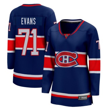 Fanatics Branded Montreal Canadiens Women's Jake Evans Breakaway Blue 2020/21 Special Edition NHL Jersey
