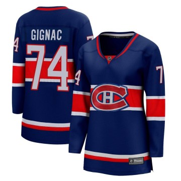 Fanatics Branded Montreal Canadiens Women's Brandon Gignac Breakaway Blue 2020/21 Special Edition NHL Jersey