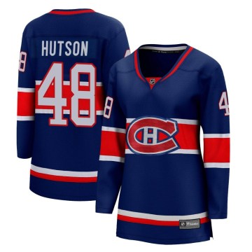 Fanatics Branded Montreal Canadiens Women's Lane Hutson Breakaway Blue 2020/21 Special Edition NHL Jersey