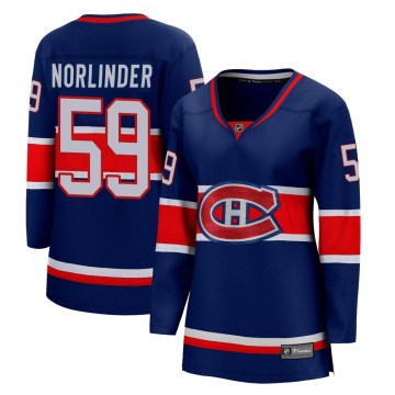 Fanatics Branded Montreal Canadiens Women's Mattias Norlinder Breakaway Blue 2020/21 Special Edition NHL Jersey