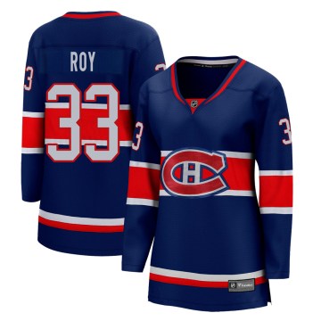 Fanatics Branded Montreal Canadiens Women's Patrick Roy Breakaway Blue 2020/21 Special Edition NHL Jersey
