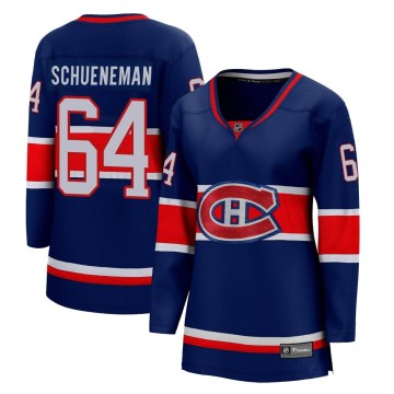 Fanatics Branded Montreal Canadiens Women's Corey Schueneman Breakaway Blue 2020/21 Special Edition NHL Jersey