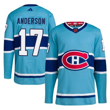 Adidas Montreal Canadiens Youth Josh Anderson Authentic Light Blue Reverse Retro 2.0 NHL Jersey