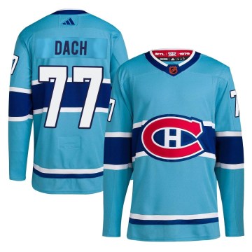 Adidas Montreal Canadiens Youth Kirby Dach Authentic Light Blue Reverse Retro 2.0 NHL Jersey