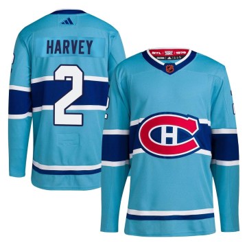 Adidas Montreal Canadiens Youth Doug Harvey Authentic Light Blue Reverse Retro 2.0 NHL Jersey