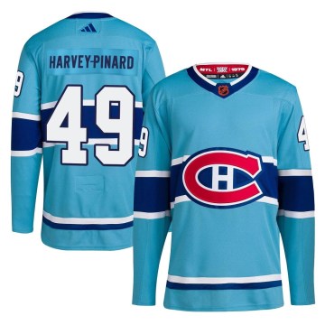 Adidas Montreal Canadiens Youth Rafael Harvey-Pinard Authentic Light Blue Reverse Retro 2.0 NHL Jersey