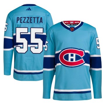 Adidas Montreal Canadiens Youth Michael Pezzetta Authentic Light Blue Reverse Retro 2.0 NHL Jersey