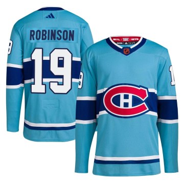 Adidas Montreal Canadiens Youth Larry Robinson Authentic Light Blue Reverse Retro 2.0 NHL Jersey