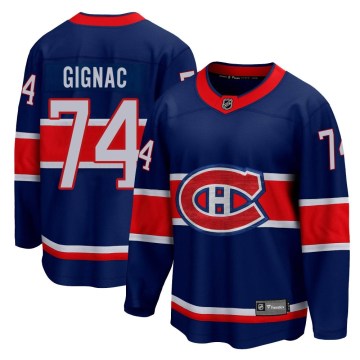 Fanatics Branded Montreal Canadiens Men's Brandon Gignac Breakaway Blue 2020/21 Special Edition NHL Jersey
