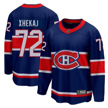 Fanatics Branded Montreal Canadiens Men's Arber Xhekaj Breakaway Blue 2020/21 Special Edition NHL Jersey