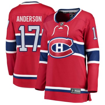 Fanatics Branded Montreal Canadiens Women's Josh Anderson Breakaway Red Home NHL Jersey